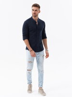 Men's shirt with long sleeves K542 - navy