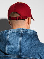 Men's cap H086 - dark red