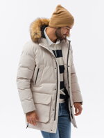 Men's winter jacket - V1 ecru C554