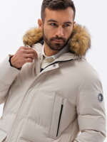 Men's winter jacket - V1 ecru C554