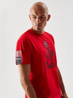 Men's printed T-shirt DKR 0122 S1834 - red