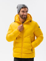 Men's winter jacket C519 - yellow