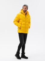 Men's winter jacket C519 - yellow