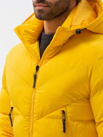 Men's winter jacket C519 - yellow