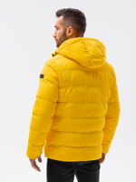 Men's winter jacket C519 - yellow