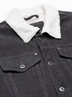 Men's mid-season jacket C524 - dark grey