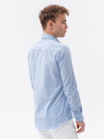 Men's shirt with long sleeves - light blue K643
