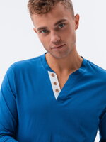 Men's plain longsleeve L133 - blue