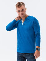 Men's plain longsleeve L133 - blue