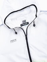 Men's sports jacket with ombre effect - white and lime green V1 OM-JANP-0104