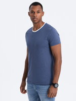 Men's plain t-shirt S1385 - dark blue