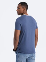 Men's plain t-shirt S1385 - dark blue