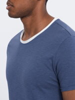Men's plain t-shirt S1385 - dark blue