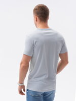 Men's printed t-shirt S1434 V-3B- light blue