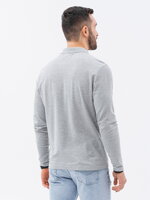 Men's plain longsleeve L132 - grey melange