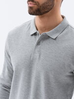 Men's plain longsleeve L132 - grey melange