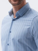 Men's shirt with long sleeves K588 - blue