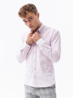 Men's shirt with long sleeves - pink K643