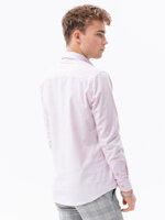 Men's shirt with long sleeves - pink K643