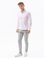 Men's shirt with long sleeves - pink K643