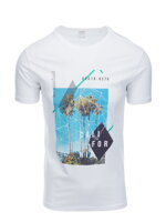 Men's printed t-shirt S1434 V-14A- white