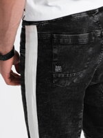 Men's denim shorts - black W363