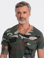 Men's t-shirt - khaki-camo S1624