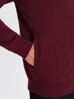 Men's zip-up sweatshirt - V4 dark red B1422