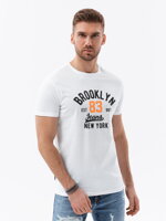 Men's printed cotton t-shirt - white V3 OM-TSPT-0126