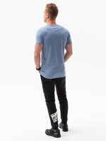Men's printed t-shirt S1434 V-5B- blue