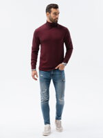 Men's sweater E179 - dark red