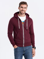 Men's zip-up sweatshirt B977 - dark red