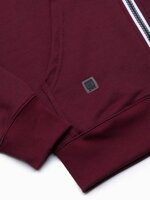 Men's zip-up sweatshirt B977 - dark red