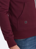 Men's zip-up sweatshirt B977 - dark red