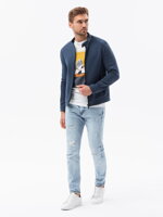 Men's zip-up sweatshirt C453 - navy
