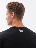 Men's printed cotton t-shirt - black V2 S1753