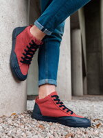 Men's casual sneakers - red T377