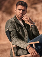 Men's mid-season jacket - khaki C605