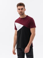 Men's tri-color t-shirt - black V5 S1640