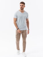 Men's plain t-shirt S1369 - light grey