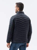 Men's mid-season quilted jacket C528 - black
