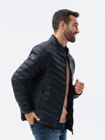 Men's mid-season quilted jacket C528 - black