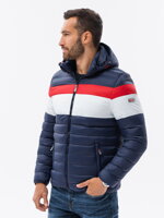 Men's mid-season quilted jacket - navy C551