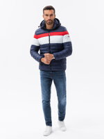 Men's mid-season quilted jacket - navy C551