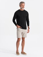 Men's plain longsleeve L138 - black