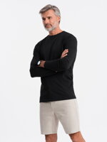 Men's plain longsleeve L138 - black
