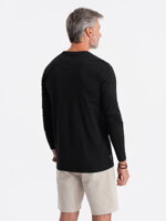 Men's plain longsleeve L138 - black