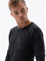 Men's plain longsleeve L137 - black