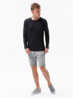 Men's plain longsleeve L137 - black