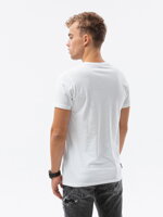 Men's printed t-shirt S1434 V-11A- white